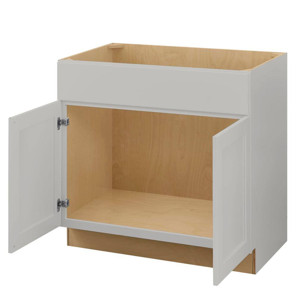 Hampton Bay Avondale Shaker Dove Gray Ready to Assemble Plywood 36 in Sink Base Cabinet (36 in W x 34.5 in H x 24 in D) SB36-G