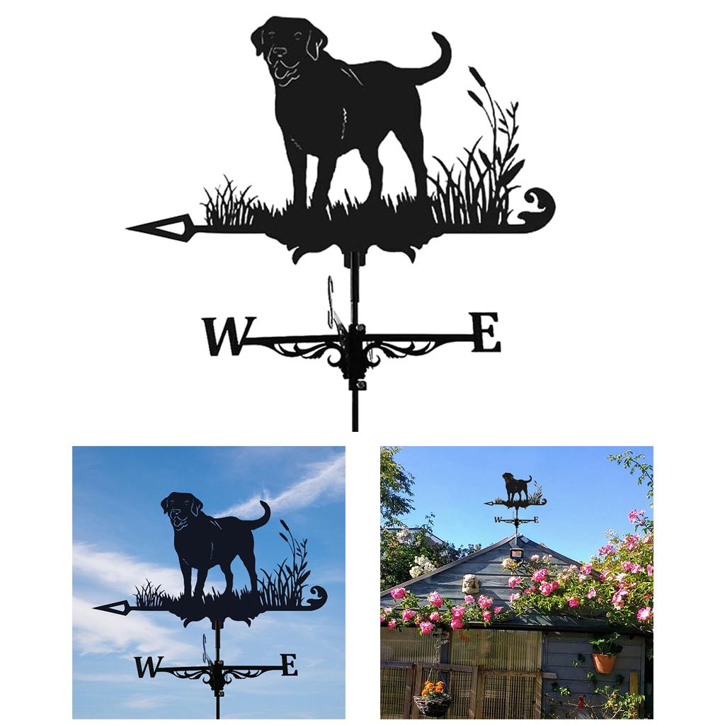 Weather Vane， Iron Durable Retro Farm Scene Garden Stake Weather Vane Professional Measuring Tools - Dog