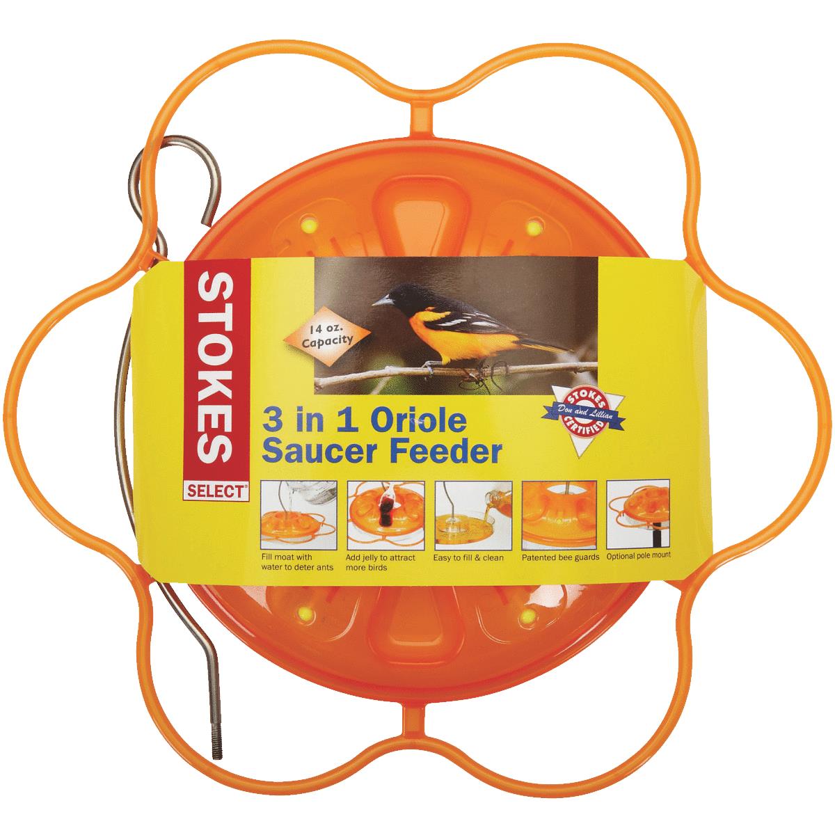 Stokes 14oz 3n1 OrioleSaucer Feeder