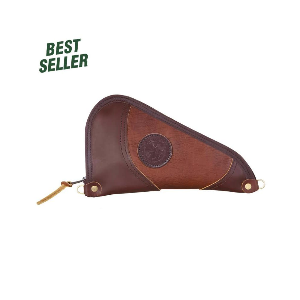 Brown Trim Mini Bison Leather Pistol Rug ;