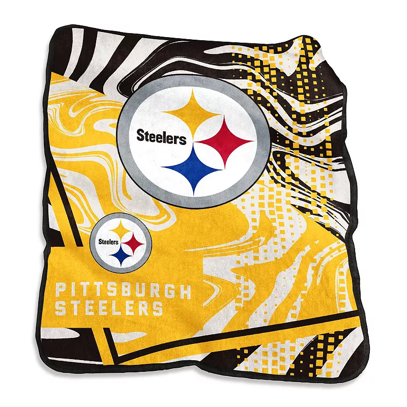 Pittsburgh Steelers 50 x 60 Swirl Raschel Throw Blanket