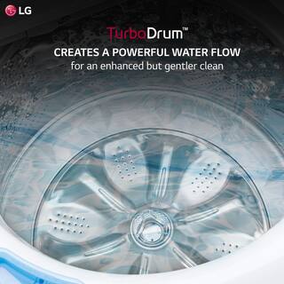 LG 5 cu.ft. Top Load Washer in White with Impeller NeveRust Drum andd TurboDrum Technology WT7150CW