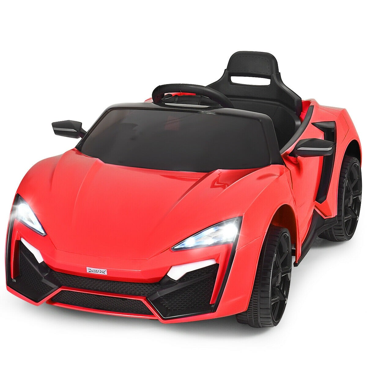 Costzon Ride on Car, 12V Battery Powered Electric Vehicle w/ Manual & 2.4G Remote Control Modes