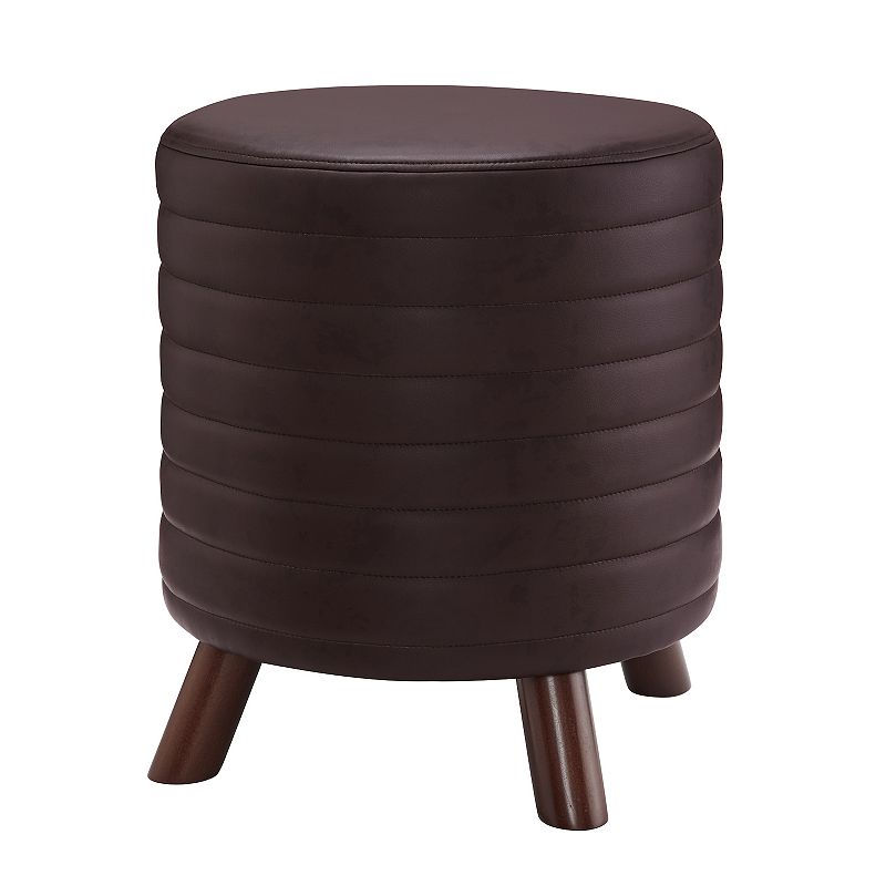 Linon Rivard Round Ottoman