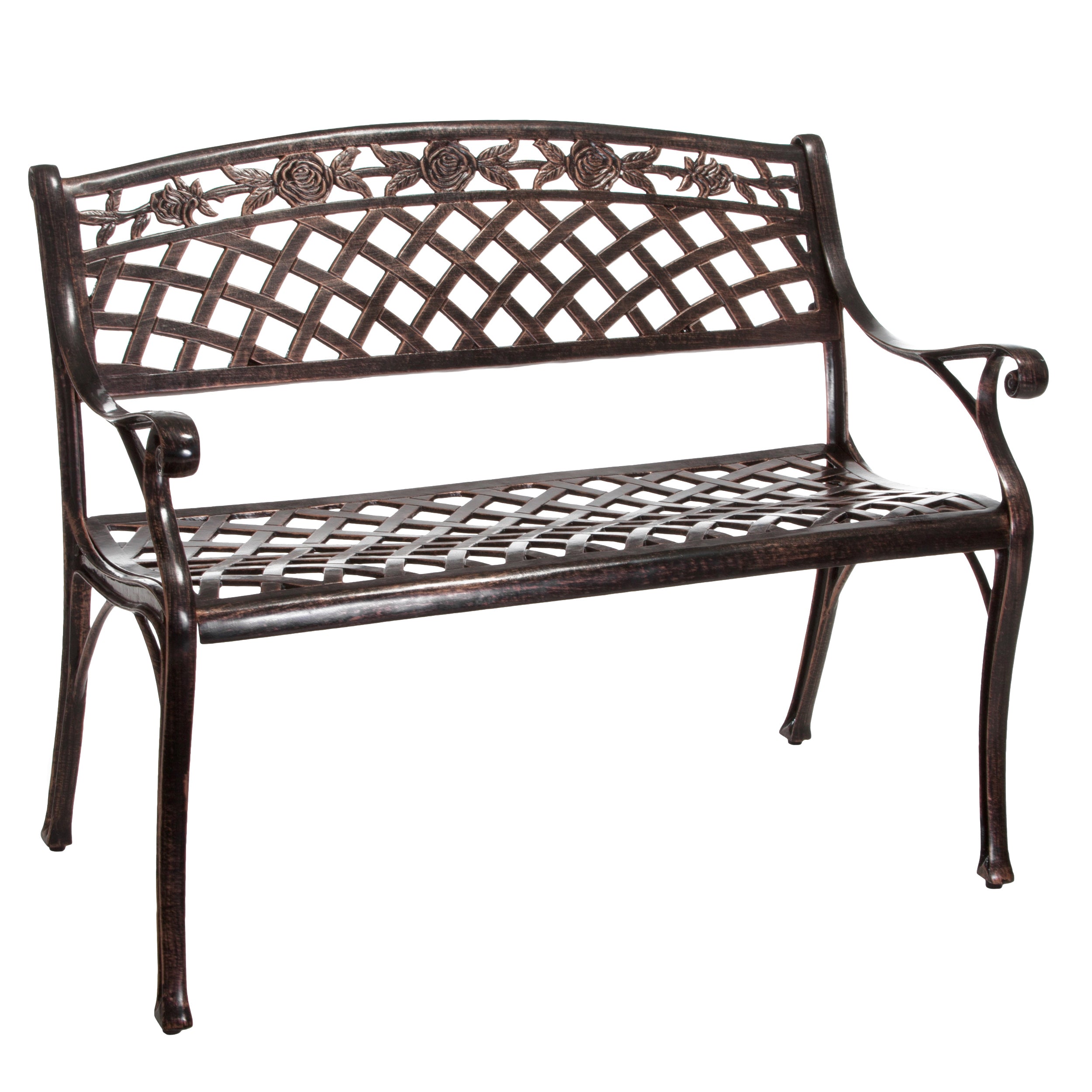 Casablanca Outdoor Copper Cast Aluminum Bench