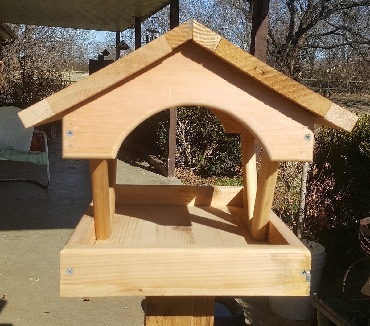 Bird Houses by Mark Fly Thru Cedar Bird Feeder