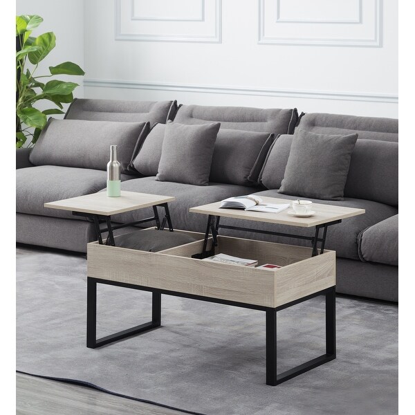 Lift Top Extendable Coffee Table with Storage for Living Room