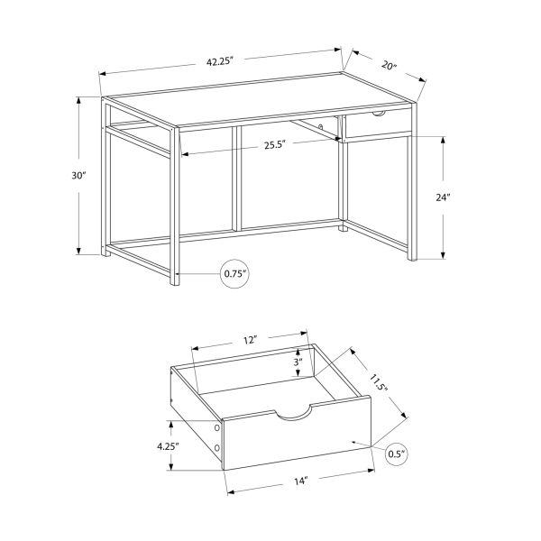 Computer Desk， Home Office， Laptop， Storage Drawer， 42