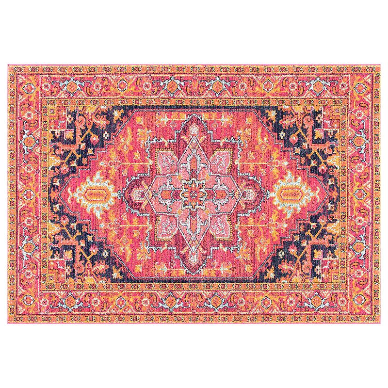 nuLOOM Bodrum Fancy Persian Vonda Framed Floral Rug