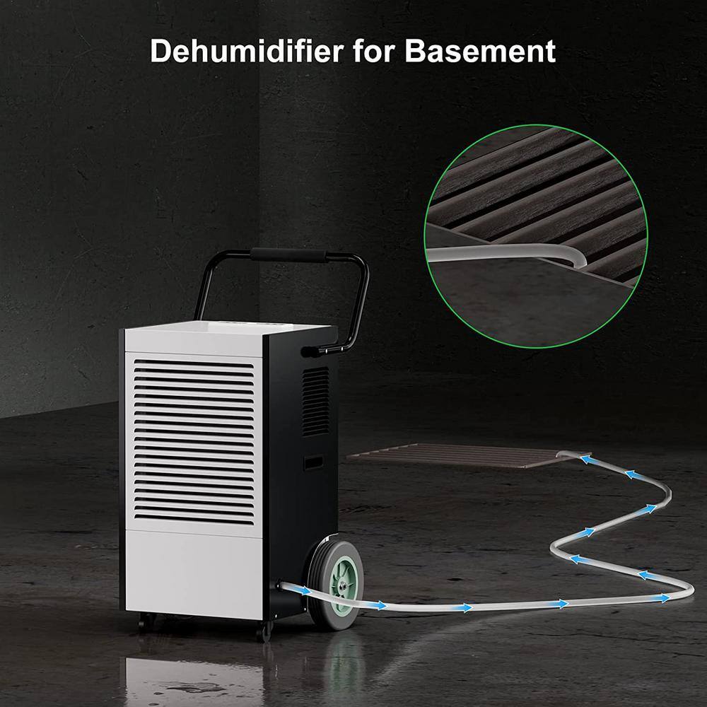 225 pt. 4000 sq. ft. Commercial Dehumidifiers in Black for Basement Garage Warehouse with Handles and Wheels W-SPU-82