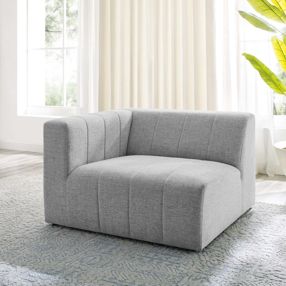 Bartlett Upholstered Fabric Left Arm Chair   Transitional   Armchairs And Accent Chairs   by Uber Bazaar  Houzz