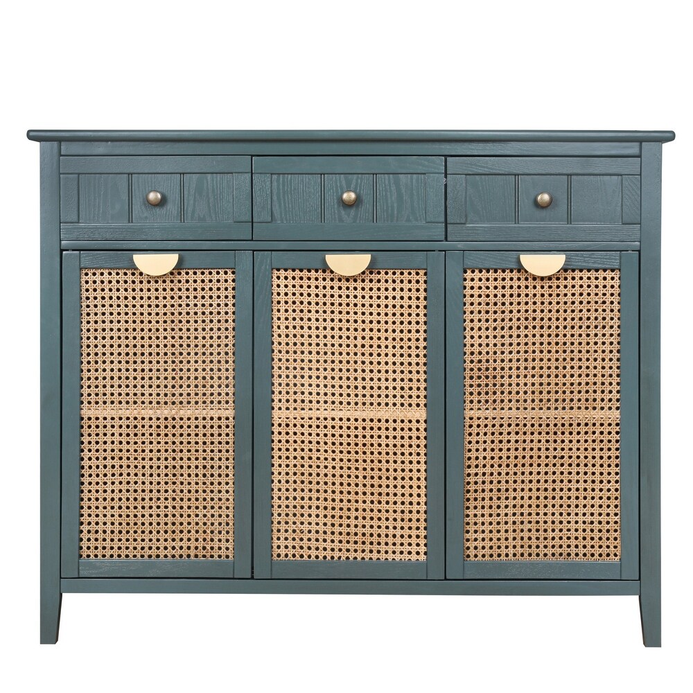 Rattan 3 Door 3 Drawer Cabinet