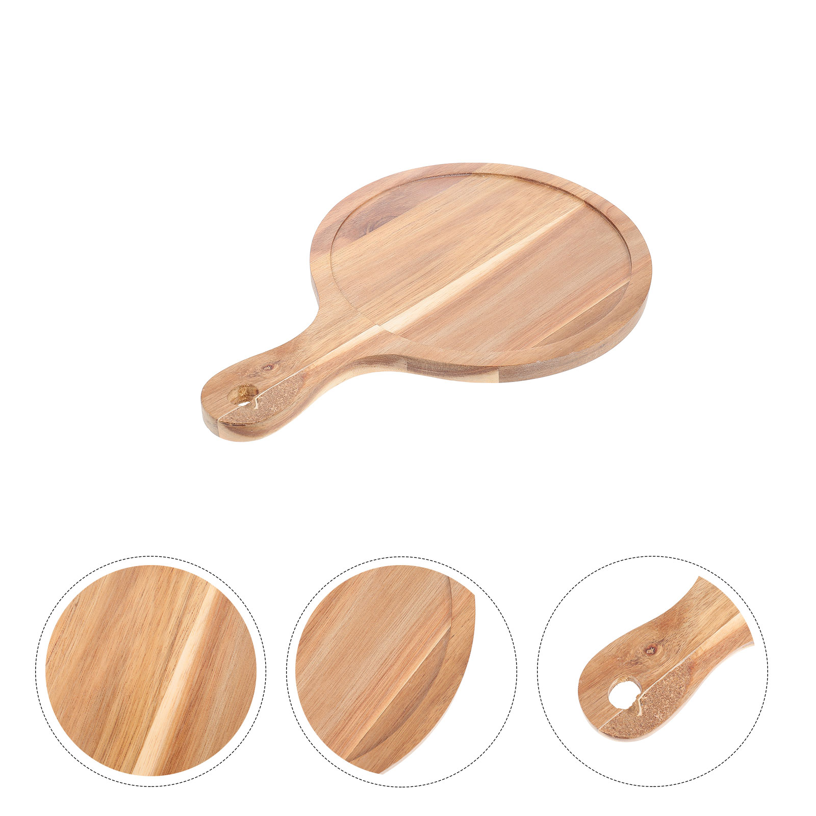 Board Pizza Cutting Wooden Wood Cheese Plate Cut Bread Round Paddle TrayPlatterbread Kitchen Decorative Serving