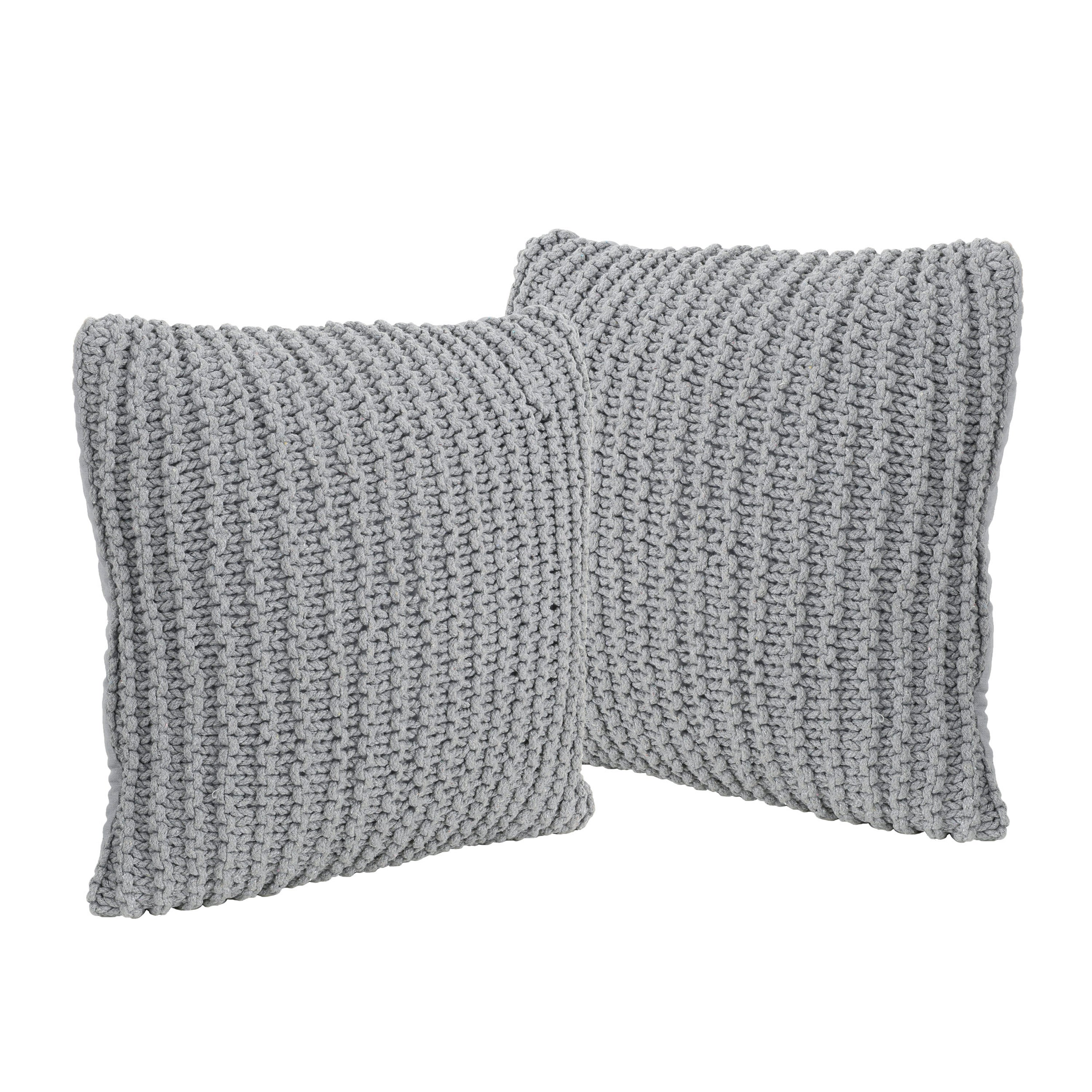 Tate Knitted Cotton Pillow