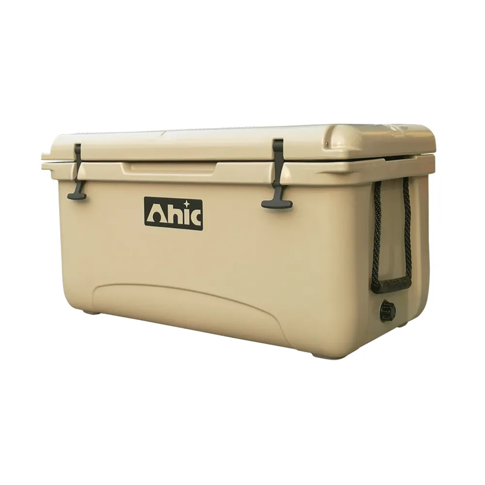 65 qt Ice Chest Durable Rotomolded Insulated cooler box for Beach Boat Camping Fishing Hiking