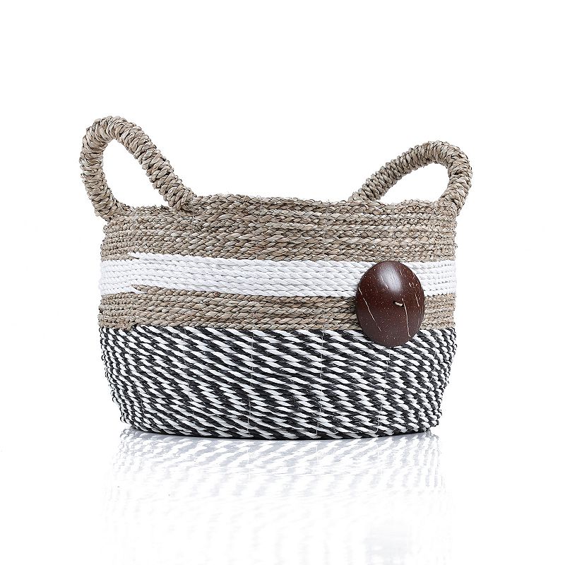 Saddle River Raffia and Seagrass Basket 3-piece Set