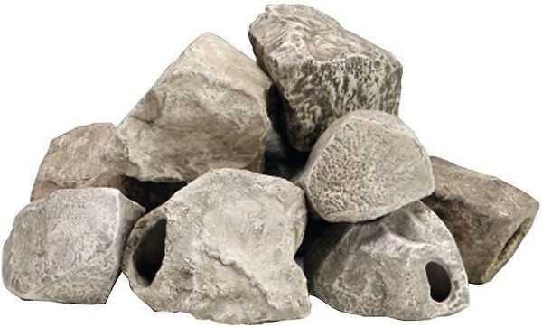 Underwater Galleries Assorted Cichlid Aquarium Stones， 8 count