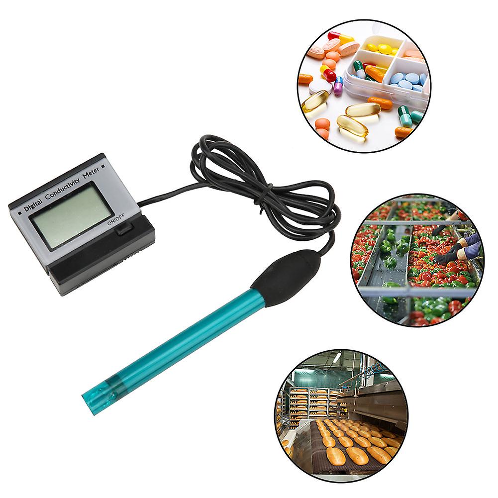 Digital Electrical Conductivity Ec Meter Water Quality Tester Detector Monitor 0-199.9ms/cmus Plug 110v