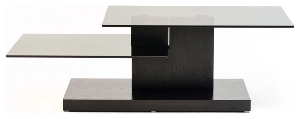 Anders Contemporary Black Oak and Glass Coffee Table   Transitional   Coffee Tables   by V.S.D Furniture  Houzz