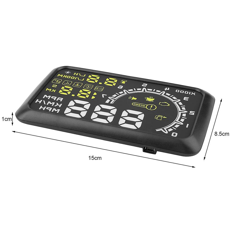 5.5 Inch Obd2 W02 Windscreen Projector Speed Warning Car Hud Head Up Display