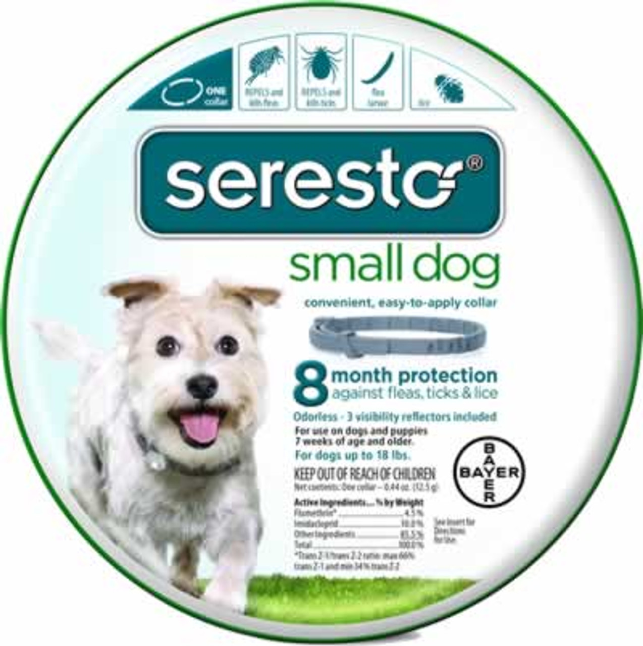 Seresto 8 Month Control Flea and Tick Collar for Small Dogs under 18 Pounds