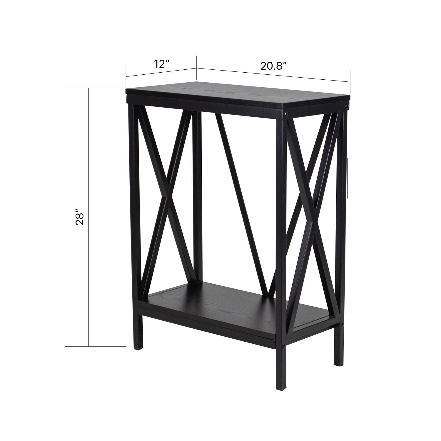 Aquatic Fundamentals Wood + Metal 10 Gallon Aquarium Stand