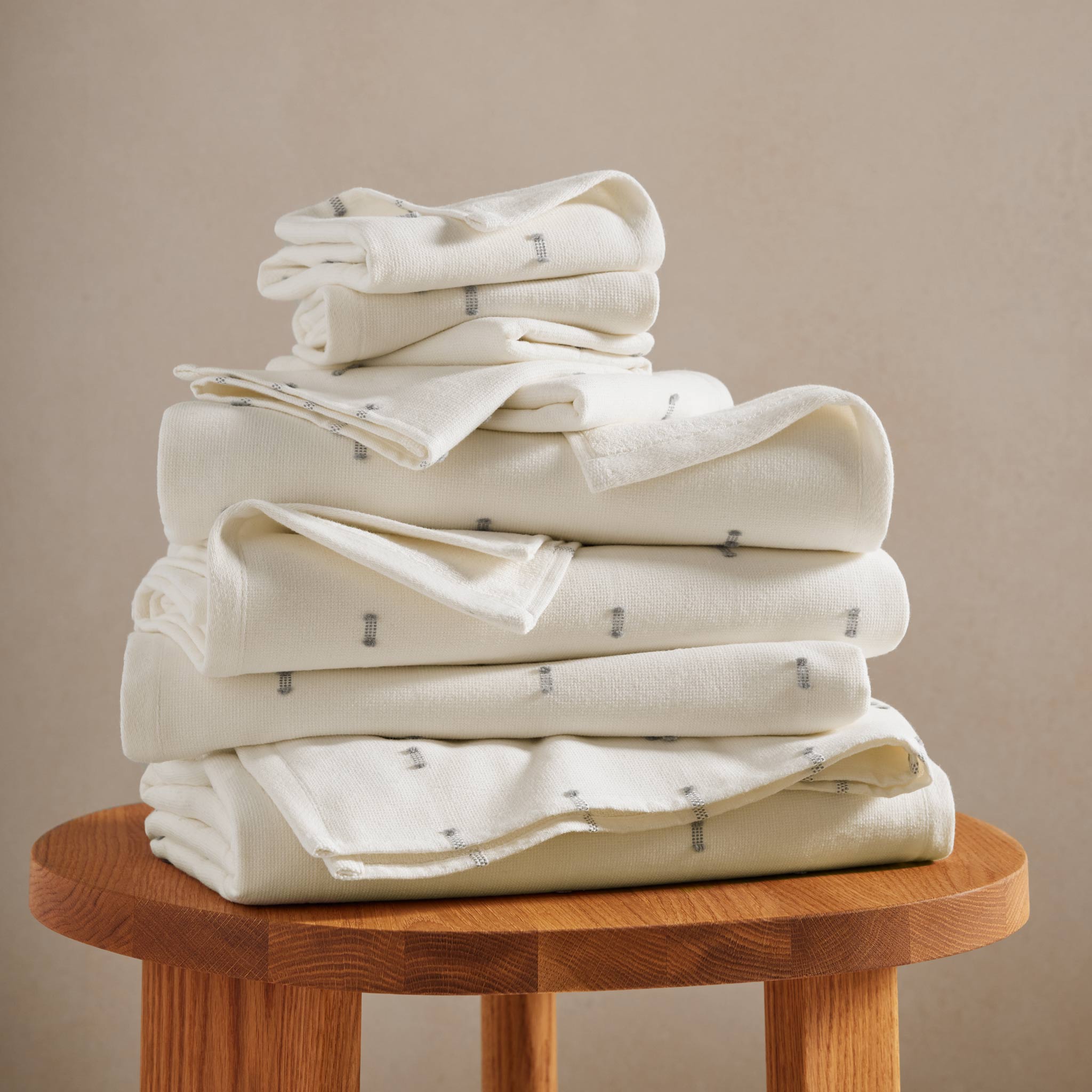 Dot Jacquard Fouta Bath Towels - Last Call