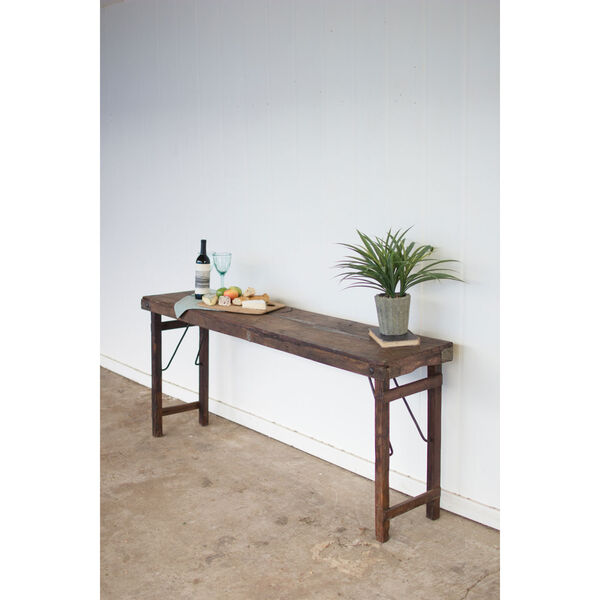 Antique Wooden Folding Console Table