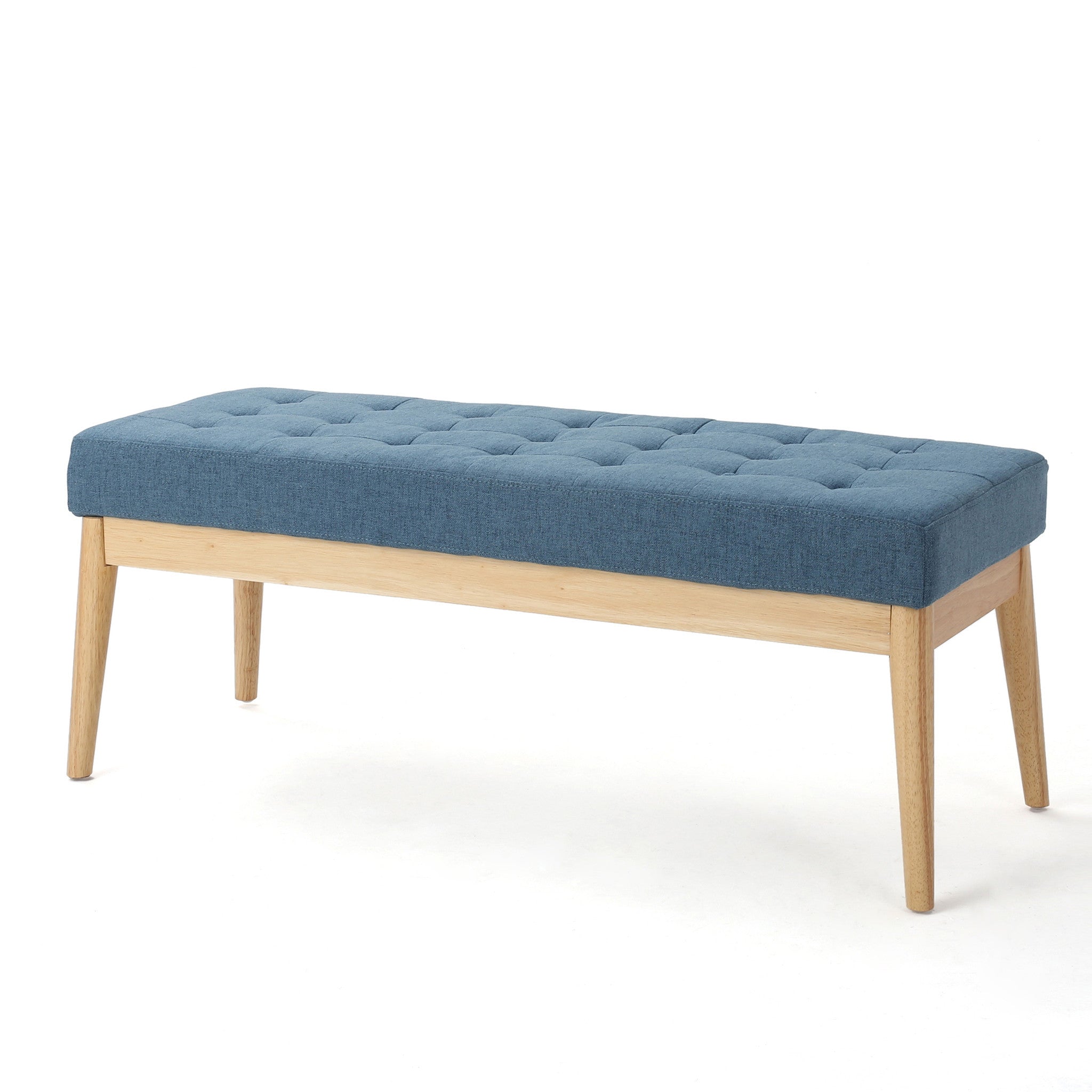 Anglo Modern Mid-Century Fabric Bench