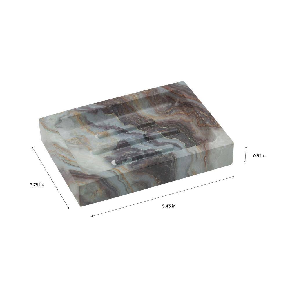 Elle Decor Square Soap Dish in Agate EL-44273-AGATE