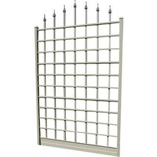 Dura-Trel 96 in. x 57 in. Mocha Vinyl PVC Winchester Trellis 11174M