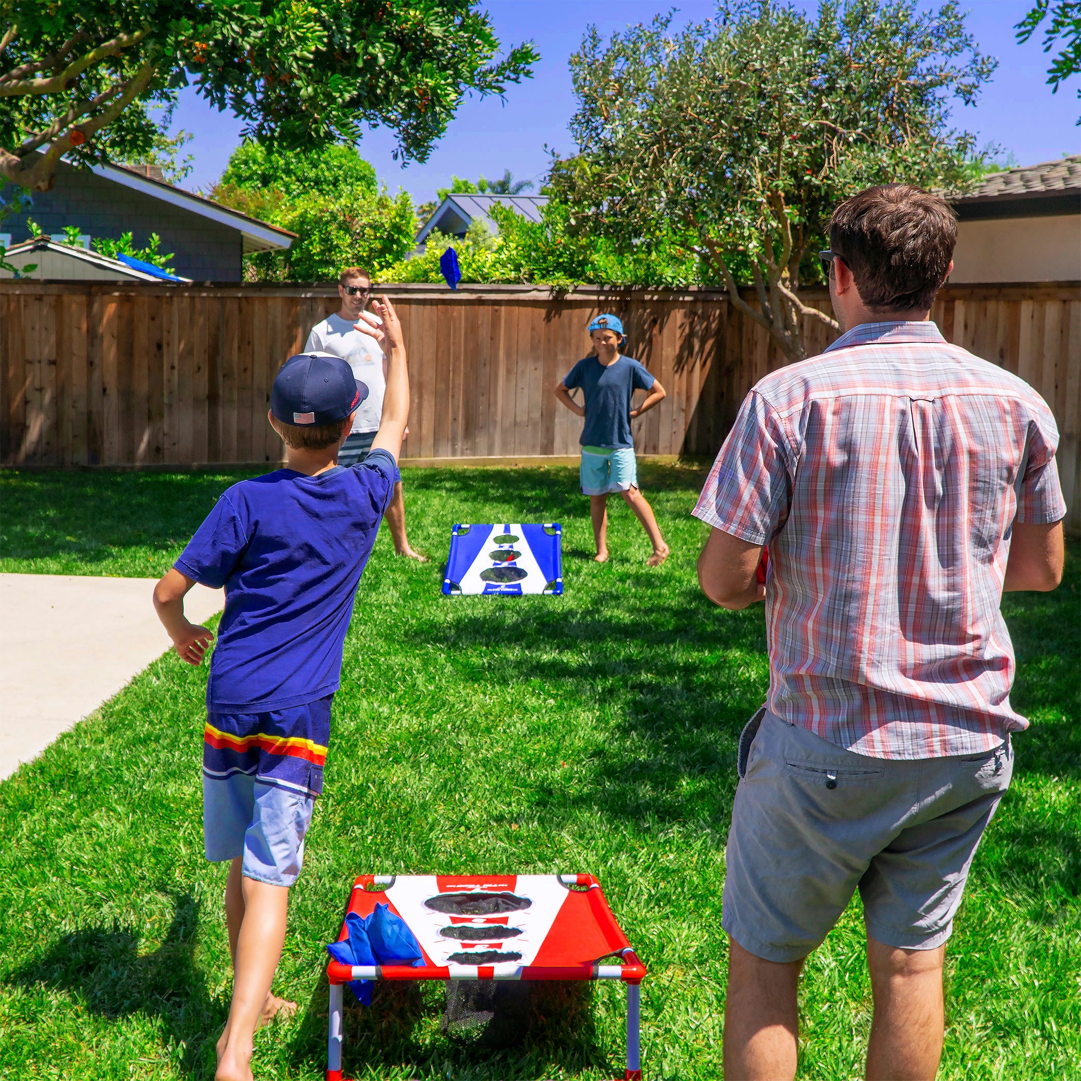 GoSports Tri Toss Cornhole Game - Portable Indoor and Outdoor Bean Bag Toss Game