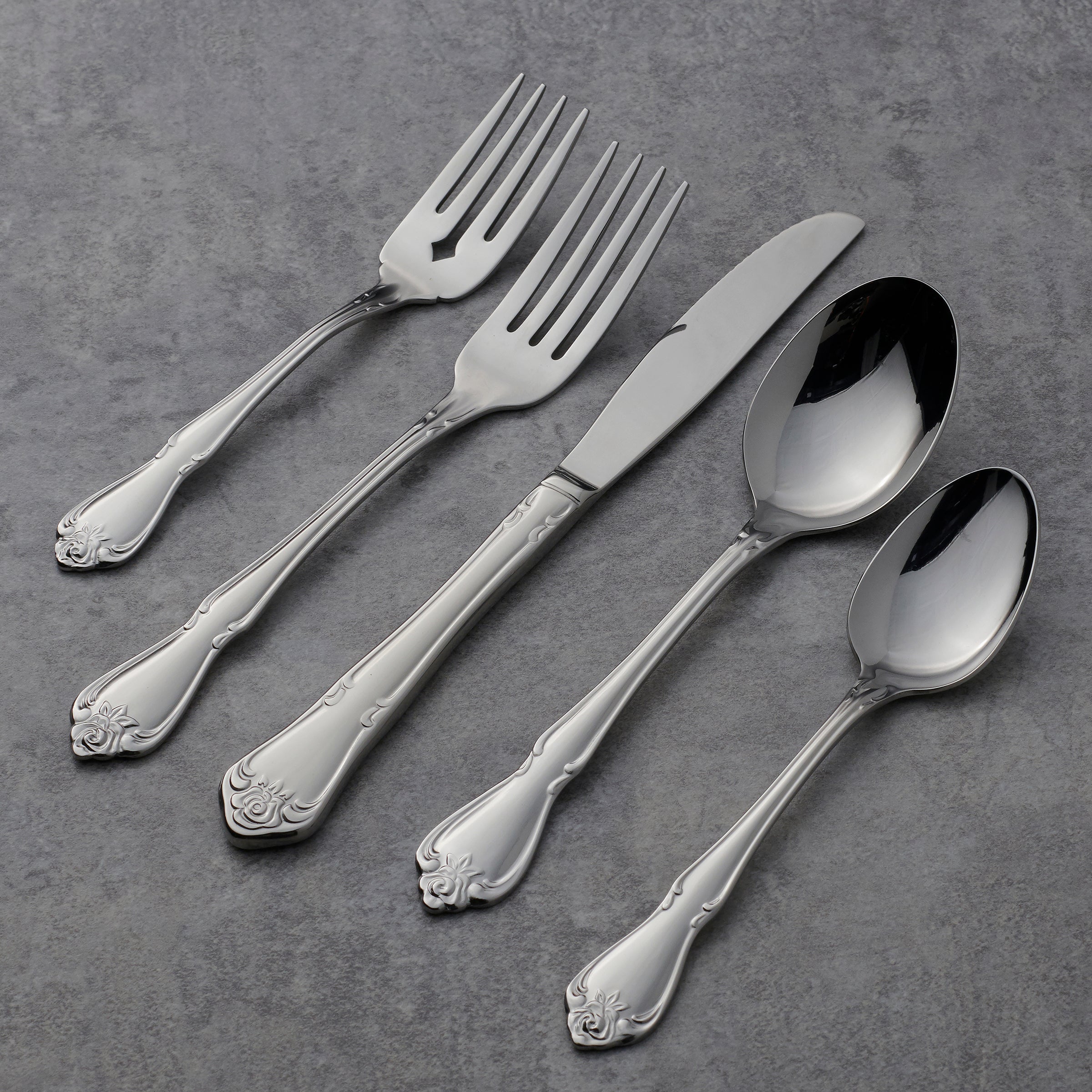 True Rose 20 Piece Everyday Flatware Set