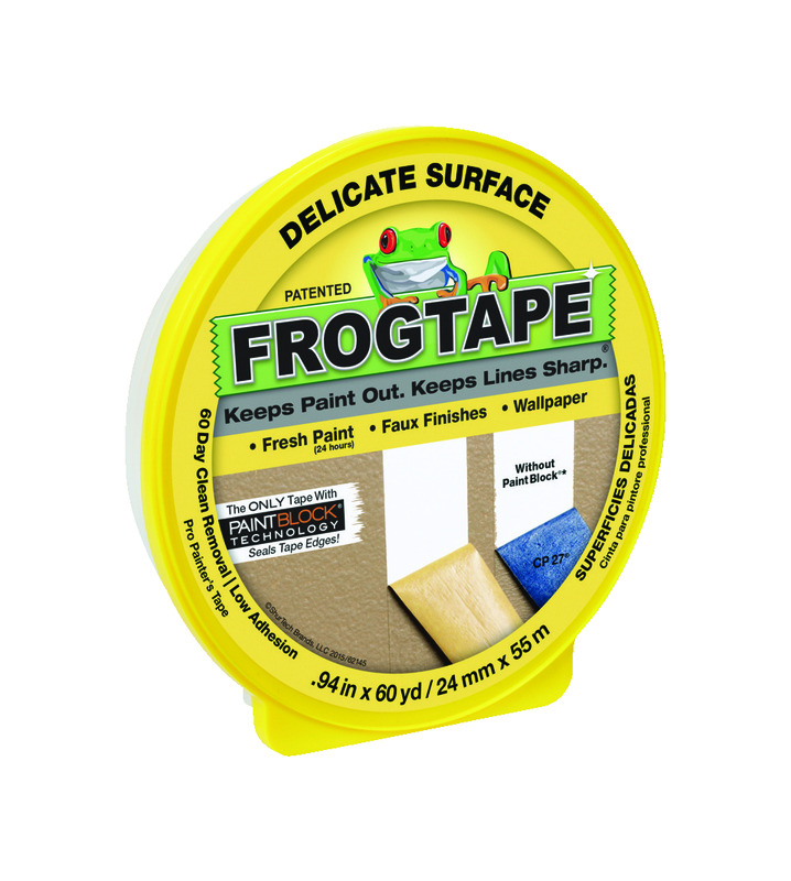 FrogTape 0.94 in. W X 60 yd L Yellow Low Strength Painter\u0027s Tape 1 pk