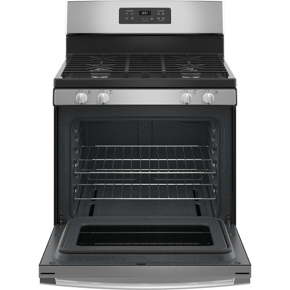 GE 30-inch Freestanding Gas Range with Broiler Drawer JCGBS61RPSS