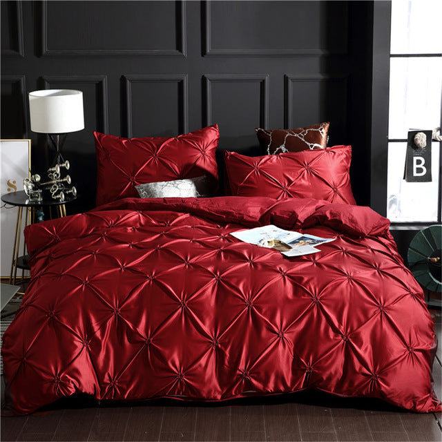 Luxury Silky Comfortable Quilt Cover Bedding Linens Set