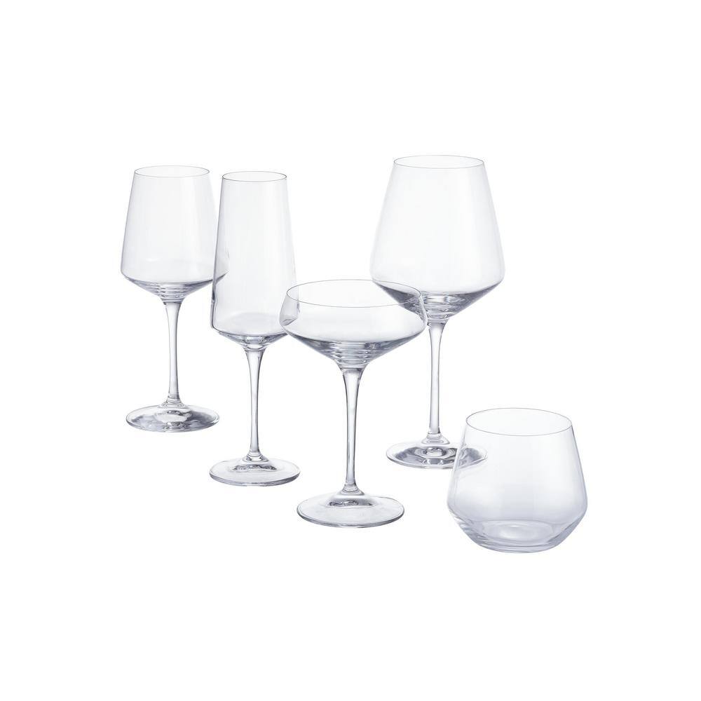 Home Decorators Collection Genoa 15.5 oz. Lead-Free Crystal White Wine Glasses (Set of 4) 253250