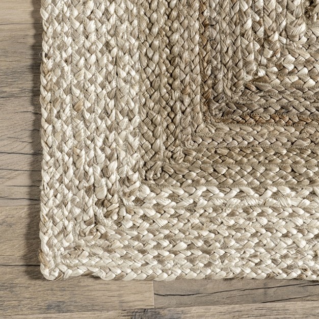 Nuloom Charlene Braided Border Jute Area Rug