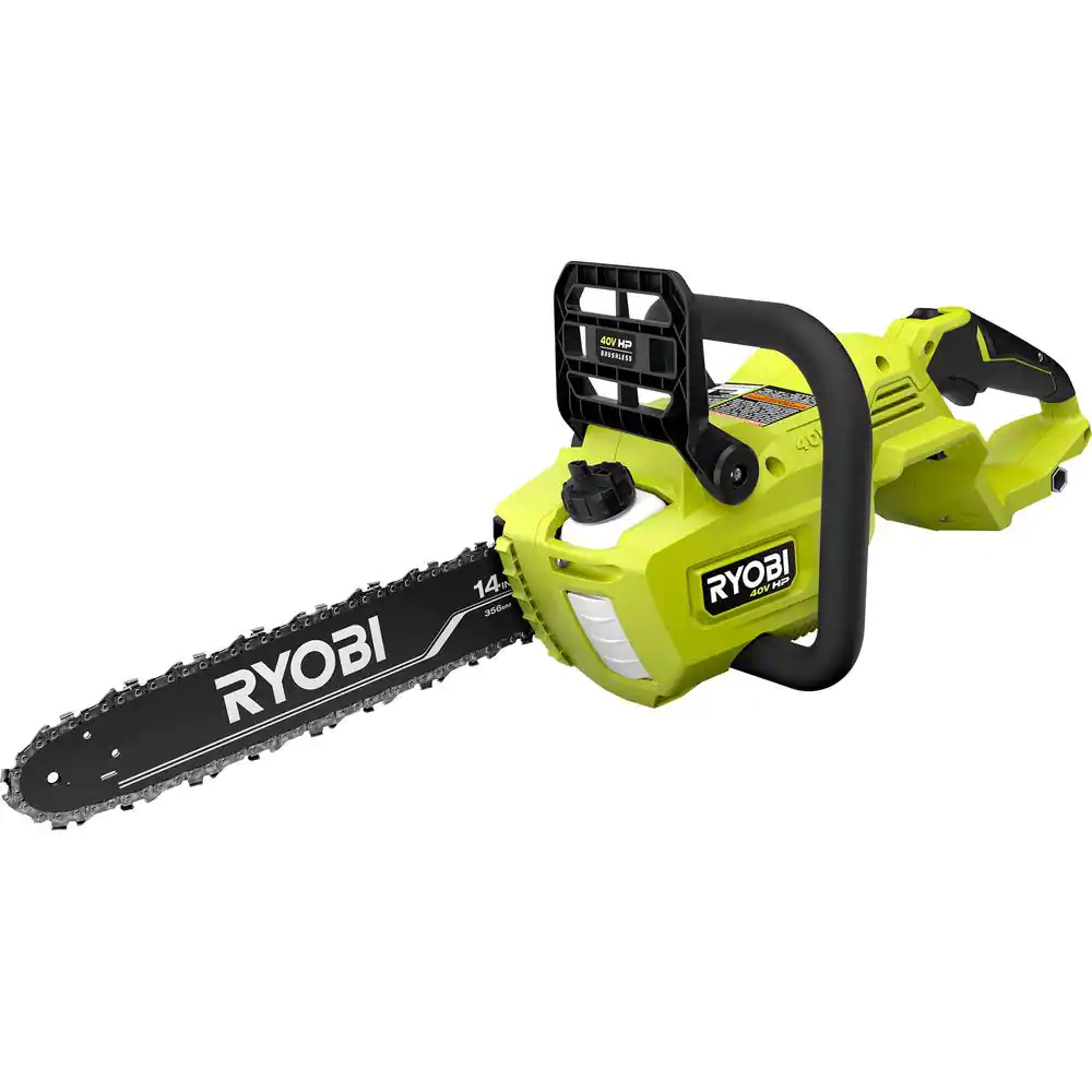 RYOBI RY405010BTL 40V HP Brushless 14 in. Cordless Battery Chainsaw (Tool Only)