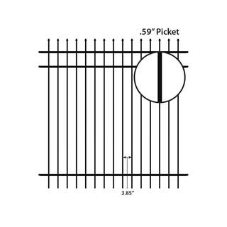 FORGERIGHT 6 ft. H x 6 ft. W Osprey Black Aluminum Fence Panel 881799