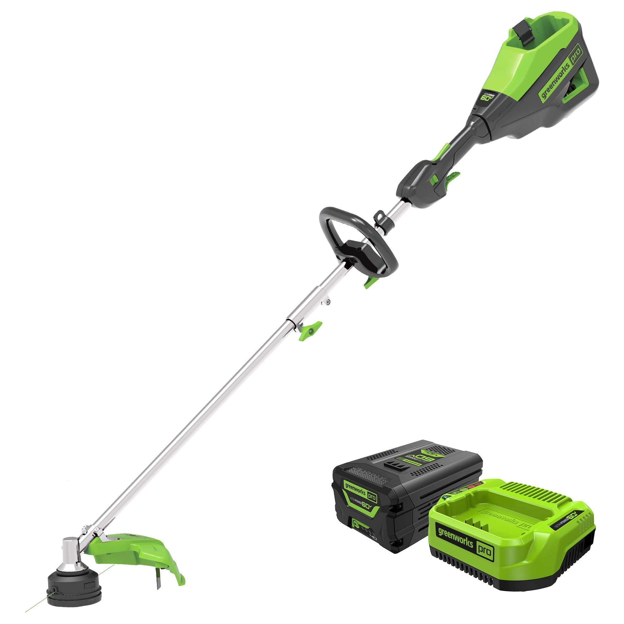 60V 16'' String Trimmer  Trimmer Line Combo Kit w/ Battery Charger | Greenworks Tools