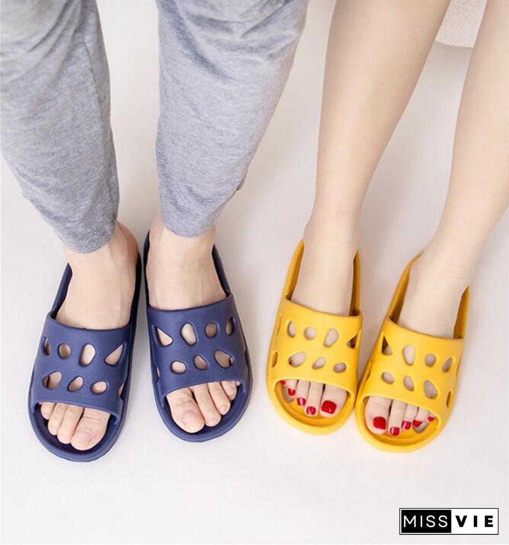 Summer Leaky Slippers Bathroom Bathing Confortable Men Women Couple Home Indoor Non-slip EVA Sandals Slippers Beach Slippers