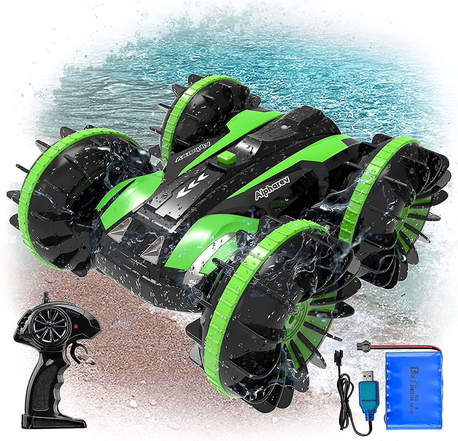 Remote Control Car - Rc Stunt Car For Kids 24 Ghz 4wd Remote Control Boat Waterproof Rc Car Rotate 360 Offroad  All-terrain Rc Car Beach Pool Toy Gift