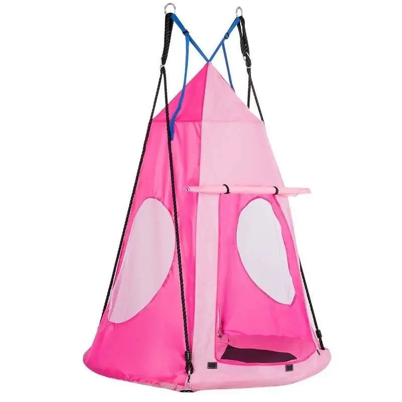 40'' Kids Hanging Tent Swing Saucer Chair Swing Tent Set