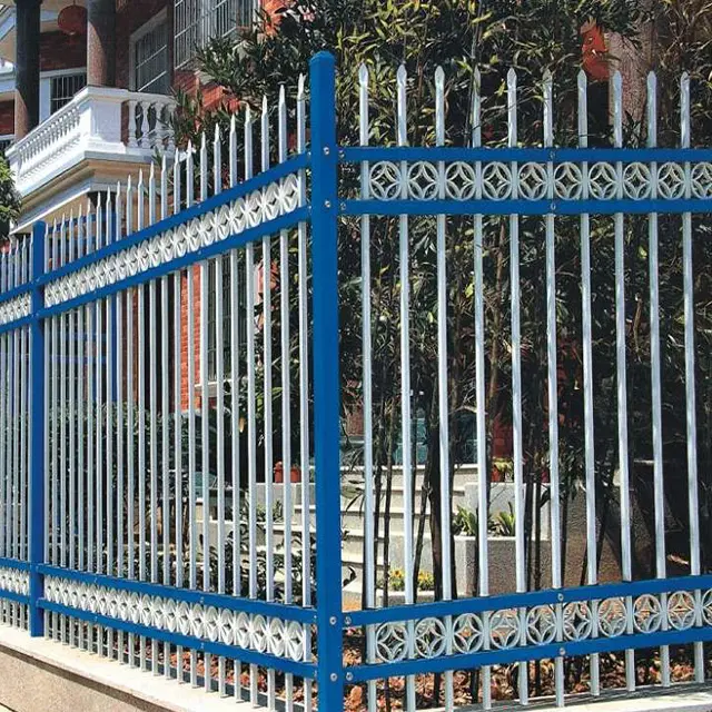 Professional Manufacturer Supply Decoration Powder Coated Wrought Iron Fence For Garden And Gate