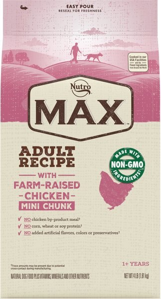 Nutro Max Mini Chunks Adult Farm-Raised Chicken Recipe Natural Dry Dog Food