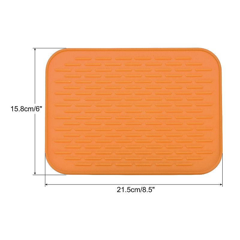 3 Pcs 8.5 x 6 Drain Pad Silicone Dish Drying Mat Set