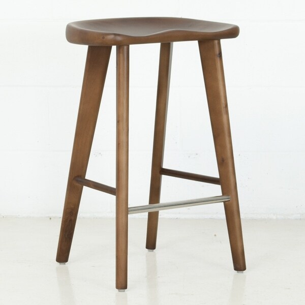 Kraft Mid-Century Modern Solid Wood Counter Stool