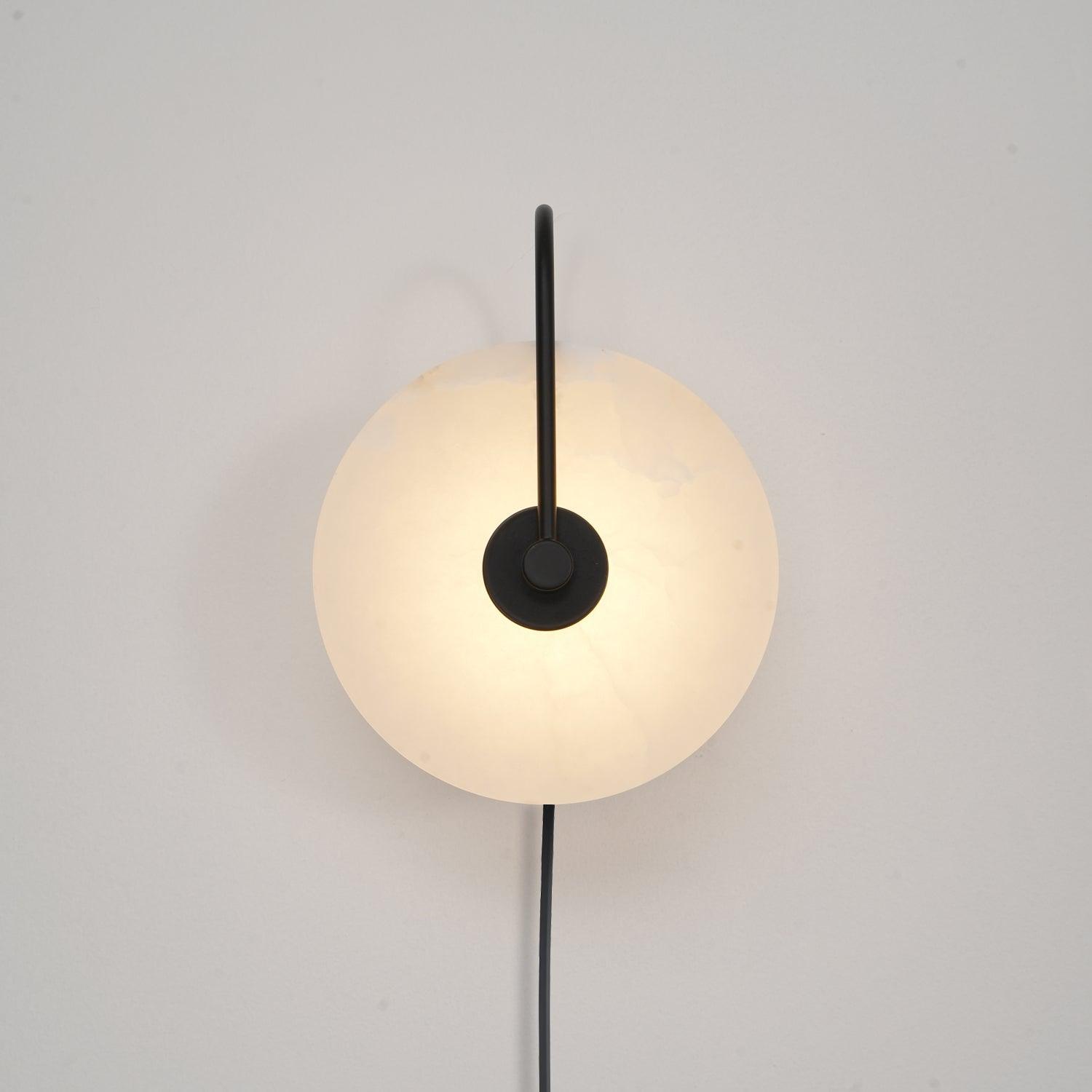 Alabaster LED Plug-In Wall Lamp