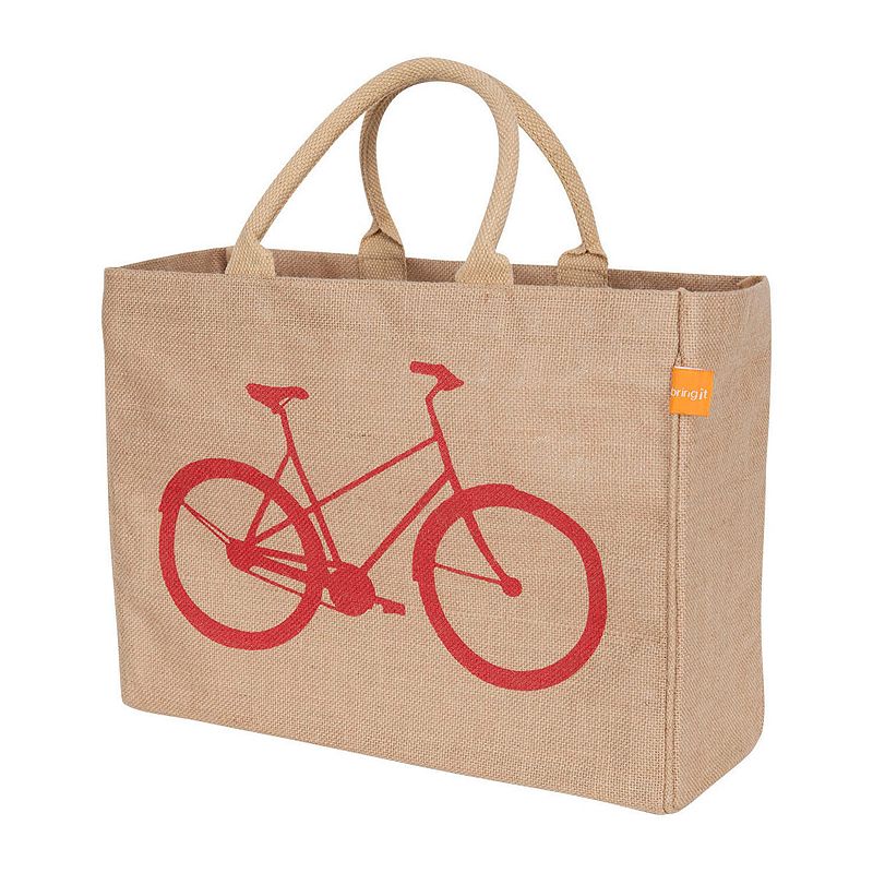 KAF HOME Bicycle Jute Tote Bag